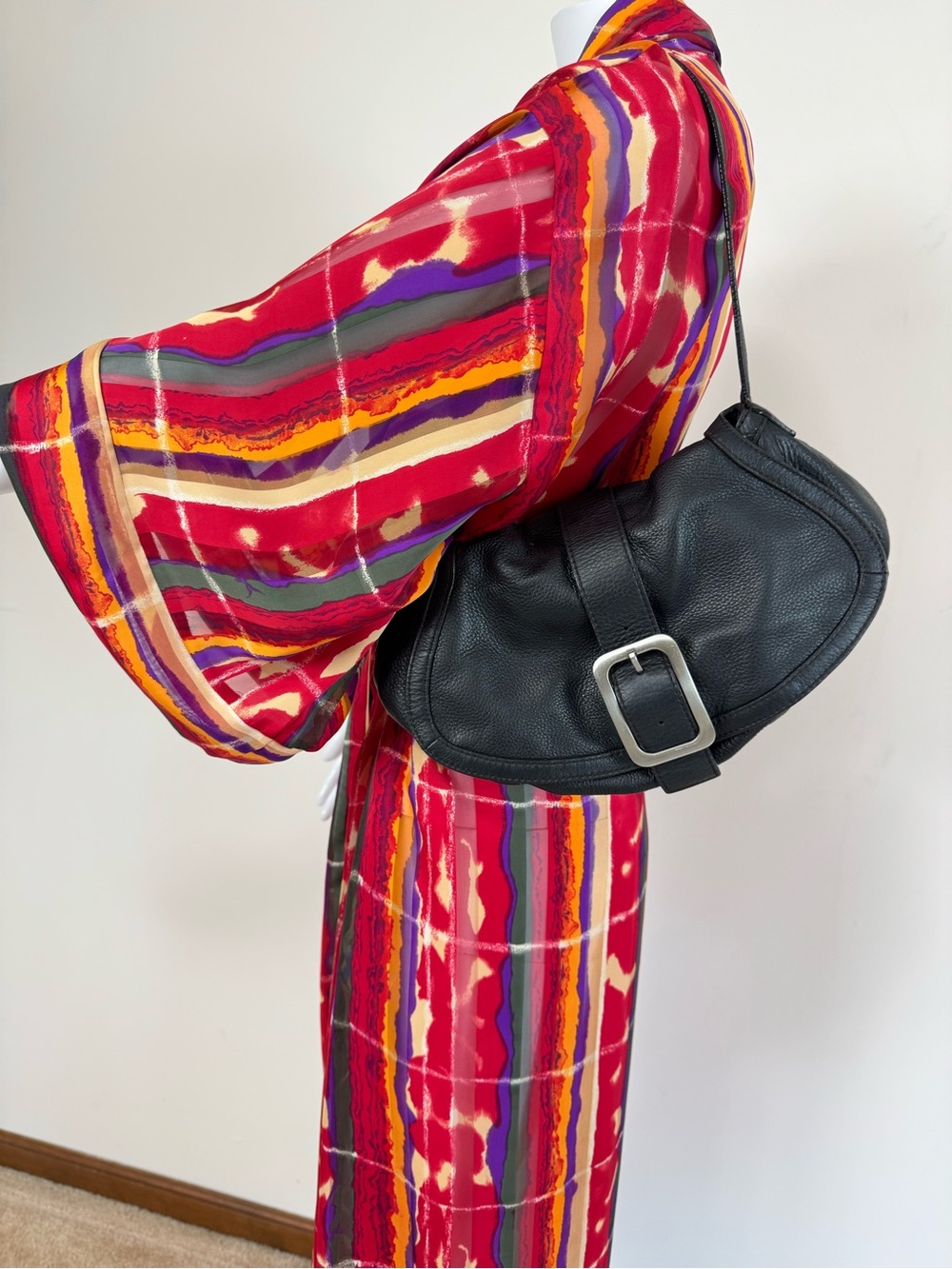 Cole Haan Luna Flap Pebble Leather Y2K Crescent Shoulder Bag - Picture 3 of 16